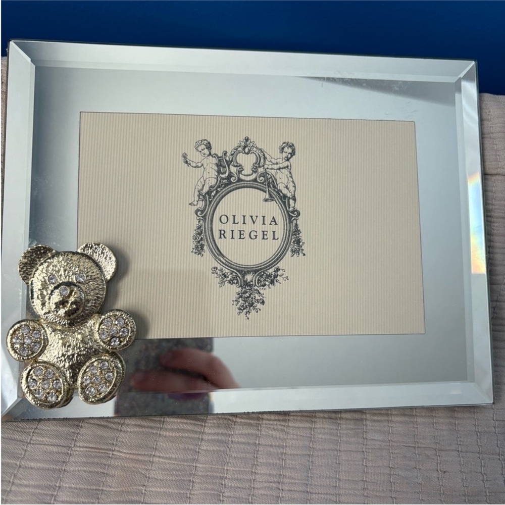 Olivia Riegel Picture Frame with Teddy Bear Accent - Picture 1 of 3